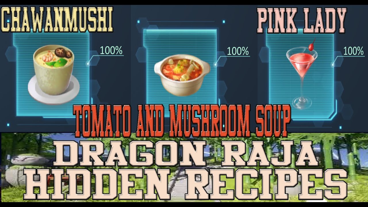 Dragon Raja Hidden Recipes Waiter and Chef Assistant Chawanmushi Tomato and mushroom soup pink lady