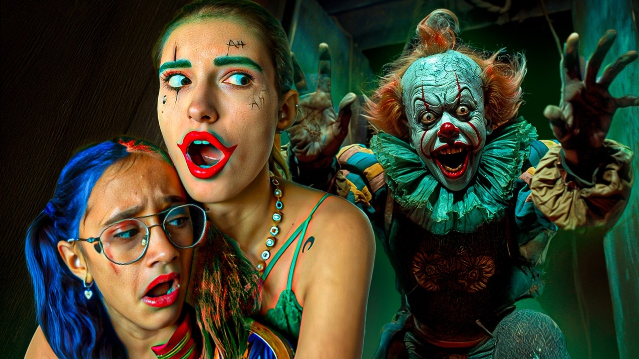 24H pasando HALLOWEEN en un PARQUE de ATRACCIONES *nos ataca un payaso*