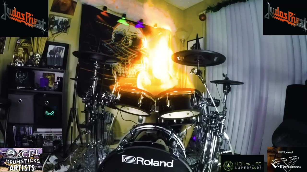 Drum Cam - Judas Priest - Hellrider drum Cover HD
