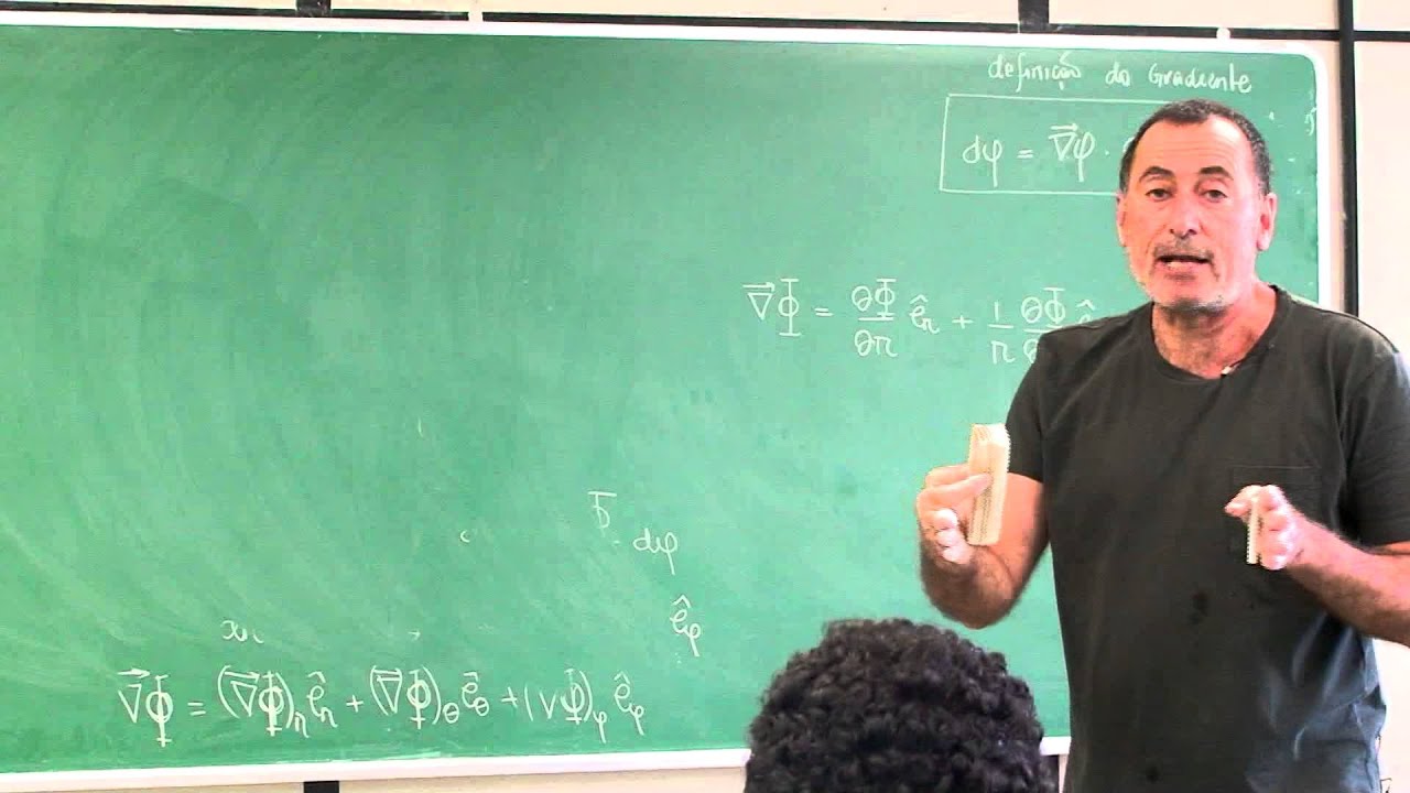 Aula 2.3 - Gradiente em coordenadas esféricas, divergência de um campo vetorial