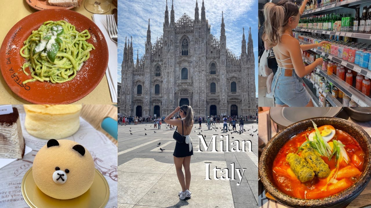 MILAN Food Vlog | Duomo, Hana Korean restaurant, Korean Bakery, Pasta!!