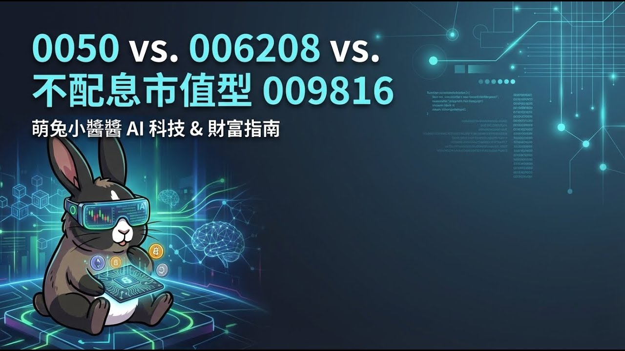 [AI 科技、投資理財] 0050 vs. 006208 vs. 不配息市值型ETF 009816