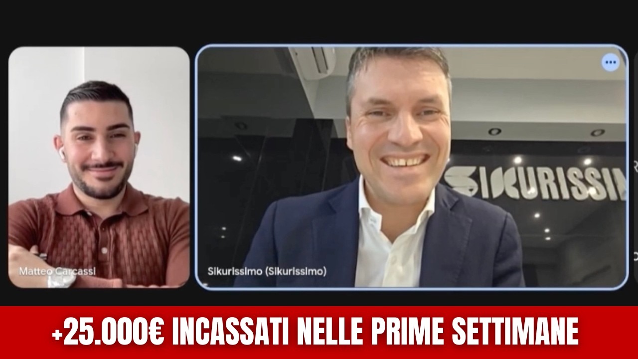 Video Testimonianza Sikurissimo: +15.000€ Incassati nelle Prime Settimane