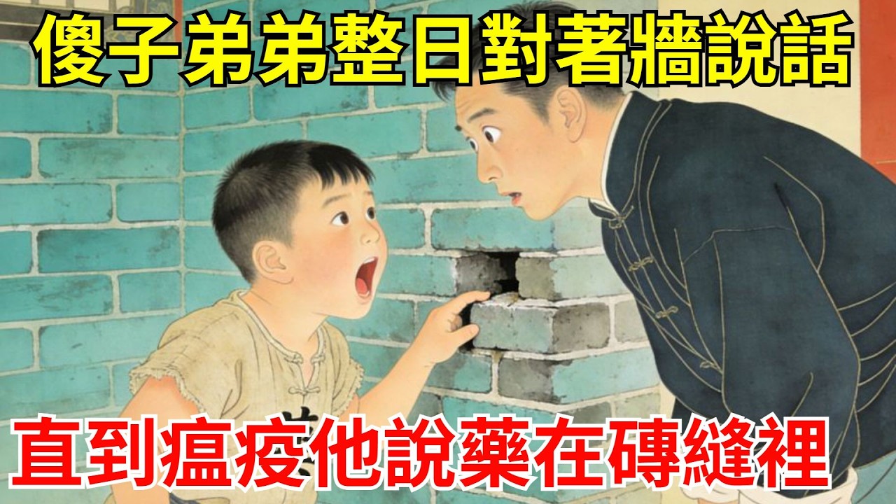 地主老來得子，哥哥過目不忘，弟弟整日對著牆說話。瘟疫爆發，全家染病，唯傻子無恙。他指牆喊藥在磚縫，撬開竟得百年前神醫藏方！#故事頻道#聽書#民間故事#說書#善有善報#爽文