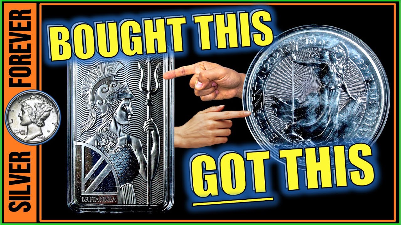 10 oz Silver Britannia Bar vs. Coin