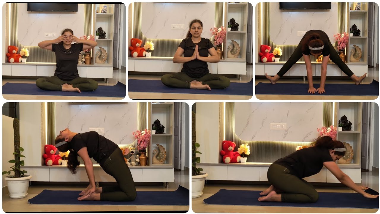 Housewife s Yoga Routine #housewifelife #yoga #beginners #trending #indianmom #hindivlog #dailyvlog