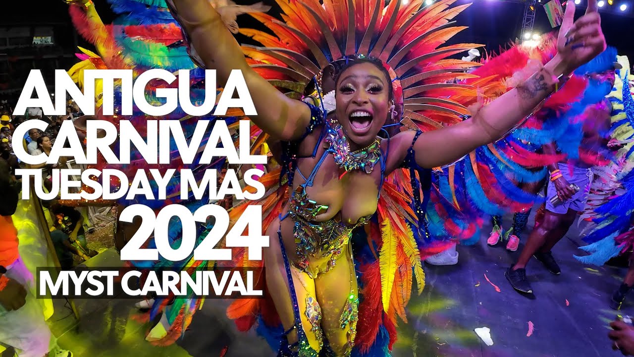 Antigua Carnival 2024 - Myst Carnival crossing the Main Stage on Carnival Tuesday