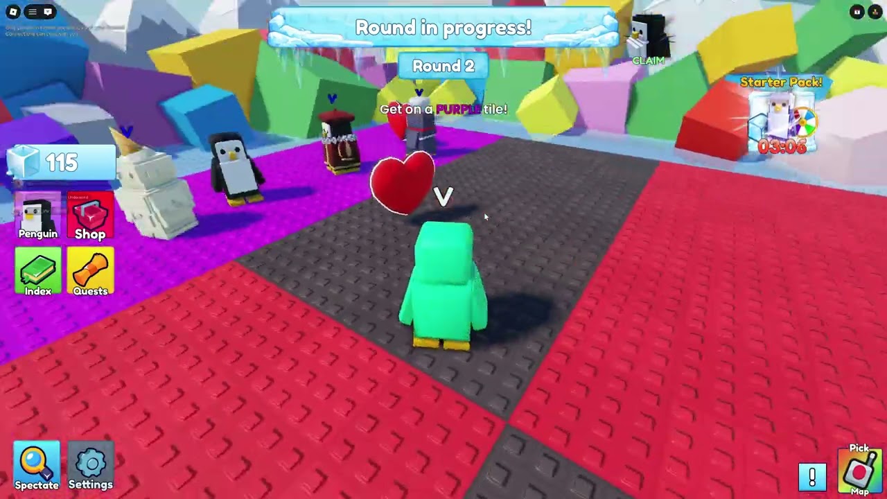 Playing KNOCKOUT with my friend