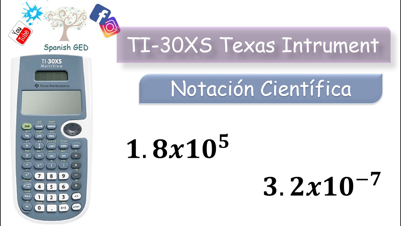 Problemas de notación científica usando  la Calculadora TI-30XS Texas instrument