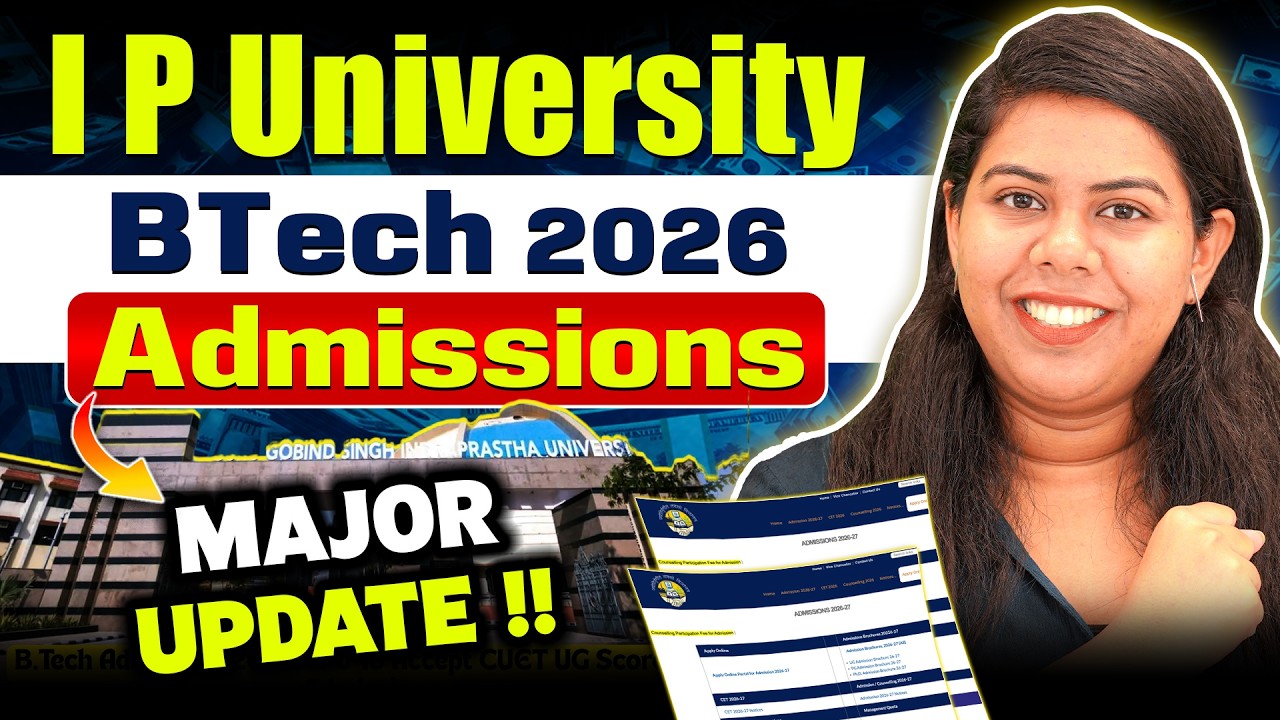 IP University BTech Admission 2026 | CUET+JEE Main New Admission Rule Explained #BTechColleges #CSE