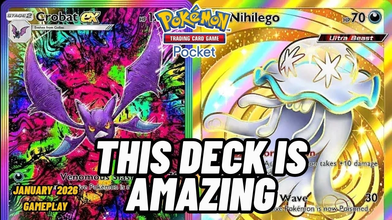 Poisoned Wings! CROBAT ex & NIHILEGO Drain Every Turn! | Pokemon TCG Pocket Gameplay