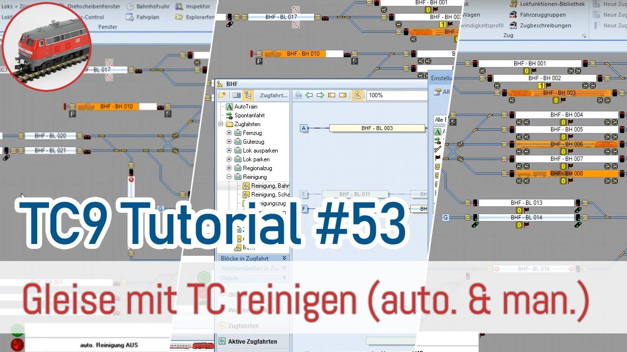 TrainController 9, Tutorial #53 - Gleisreinigungszug mit TC steuern (automatisch und manuell)