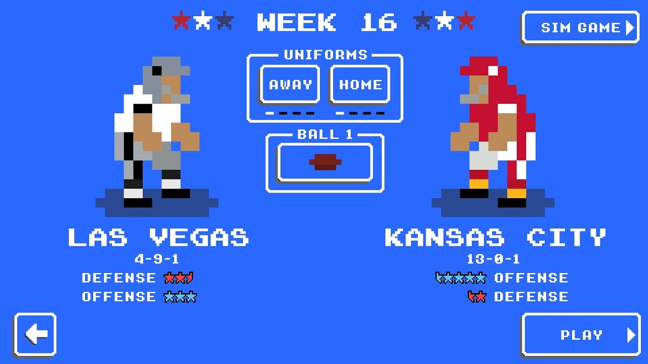 Week 16 Las Vegas Raiders vs Kansas City Chiefs Retro Bowl Episode 16