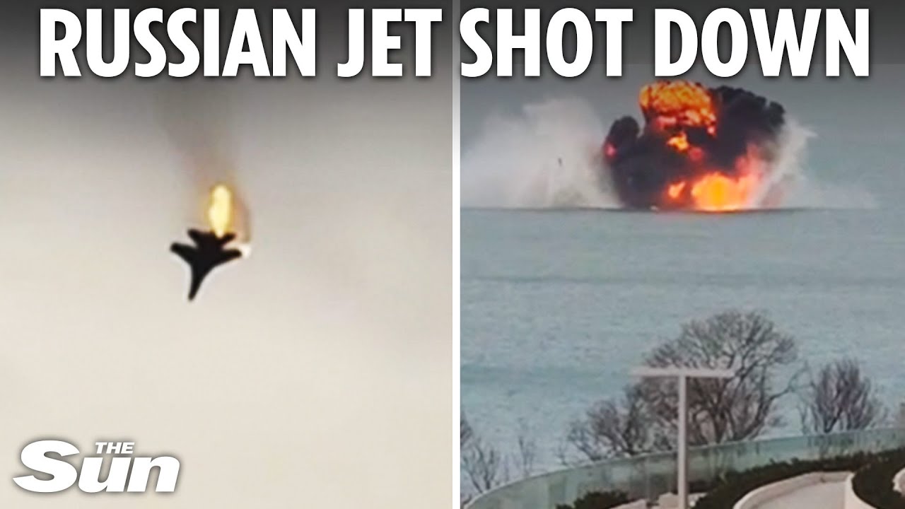 Burning £32m Russian fighter jet plunges into Black Sea and EXPLODES after 'friendly fire strike'