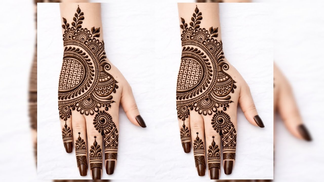 Beautiful Mehndi Design //Simple Mehndi Design 🌿💖#mehndi #mehndidesign #letestvideo #viralvideo .
