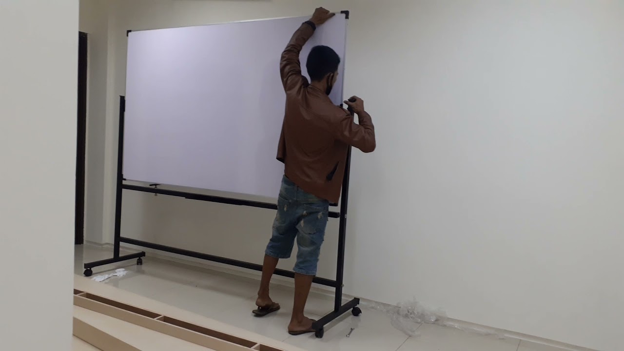 Cara Memasang Standing Papan Tulis Double Face