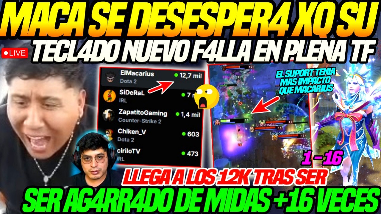 😲MACARIUS se DESESPER4 xq su TECL4DO nuevo deja de FUNCION4R en plena TF😲LO AG4RR4N de MIDAS +16 vec