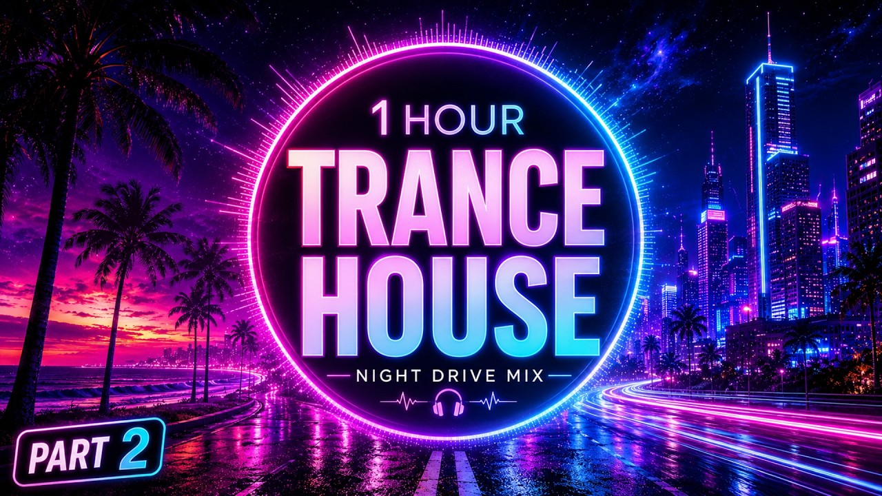1 Hour Trance House Music | Night Drive Electronic Mix Part 2