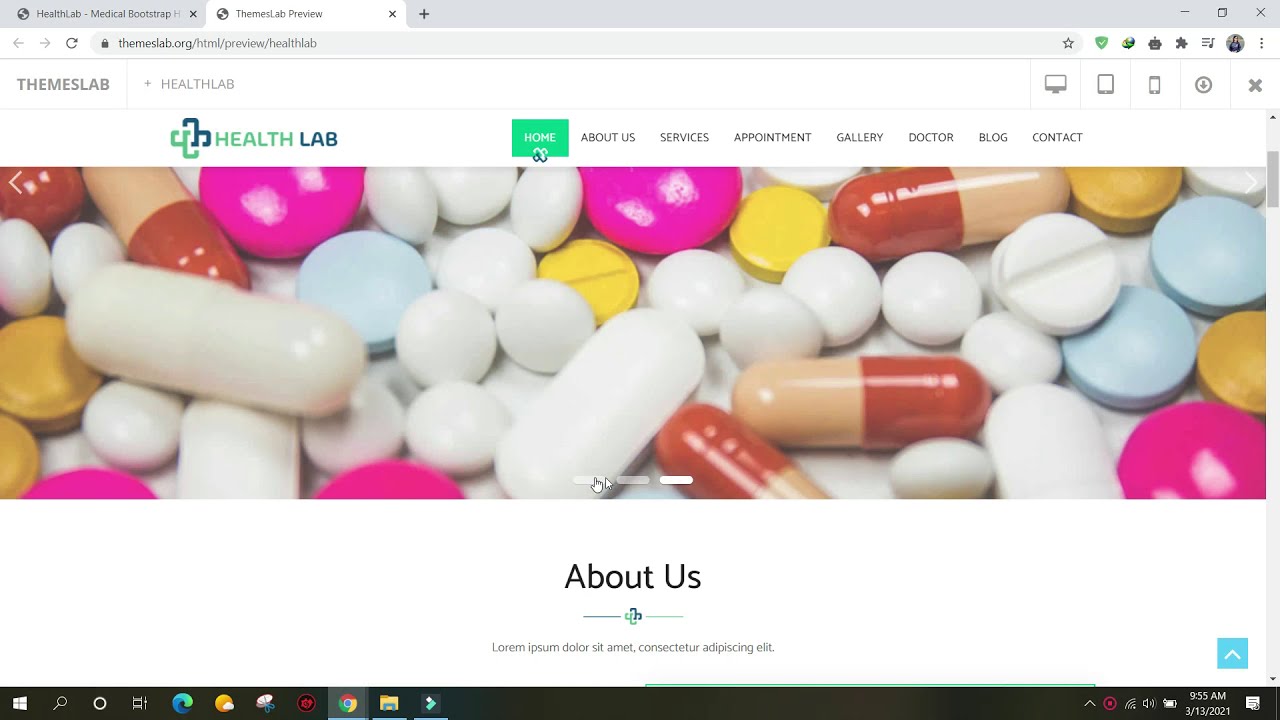 Health Lab: Medical Bootstrap HTML Template