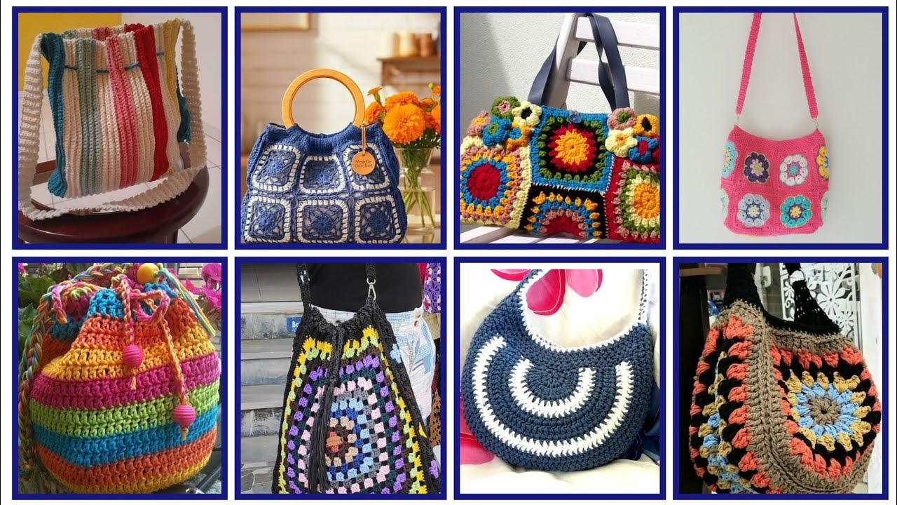 Último diseño de bolsos de crochet 