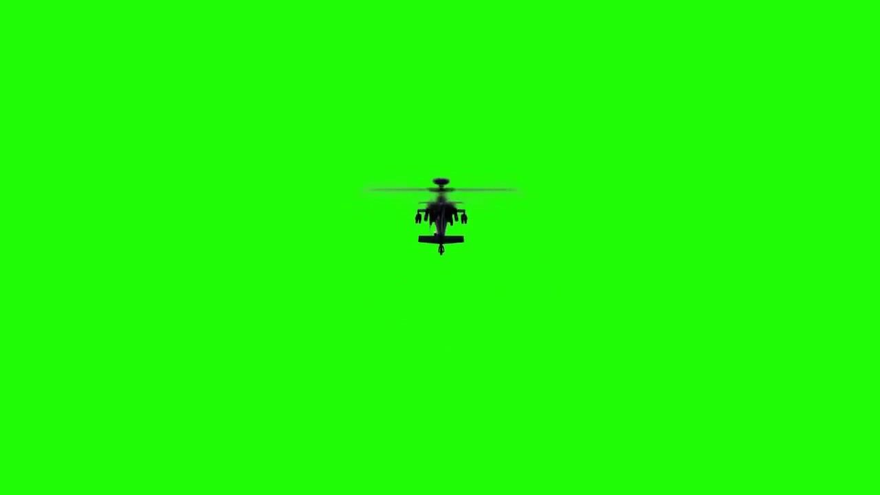 HELIC&Oacute;PTERO VOANDO - Efeito simples - Chroma Key (Flying Helicopter)