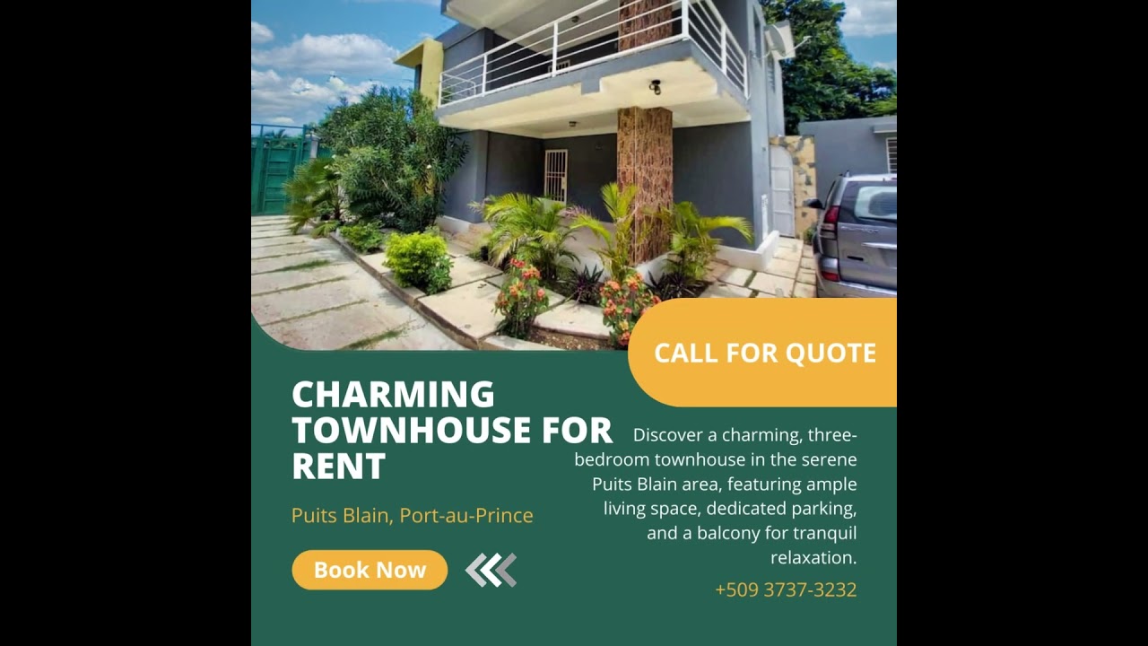 Charming Townhouse for Rent in Puits Blain,  #haiti #haitian #portauprince  #ayiti  #ayiticherie509