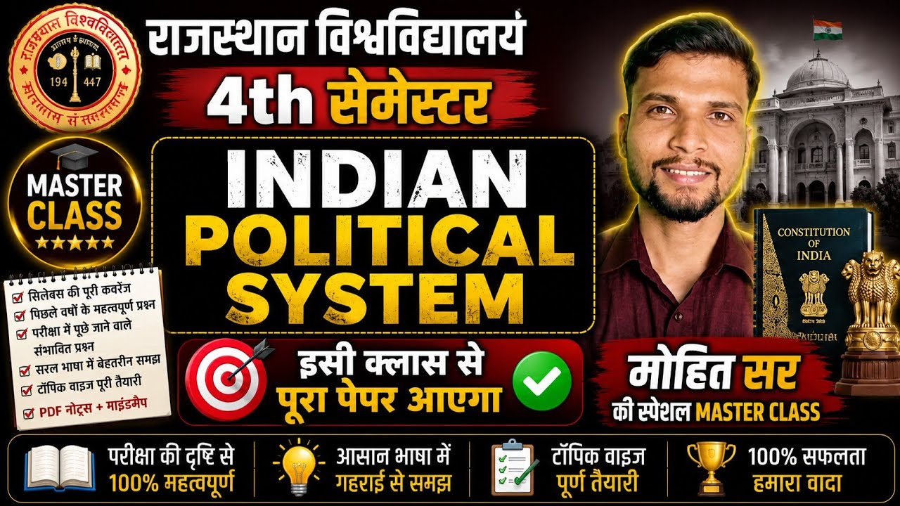 indian political system ba 2nd year 4th semester  || indian political system 