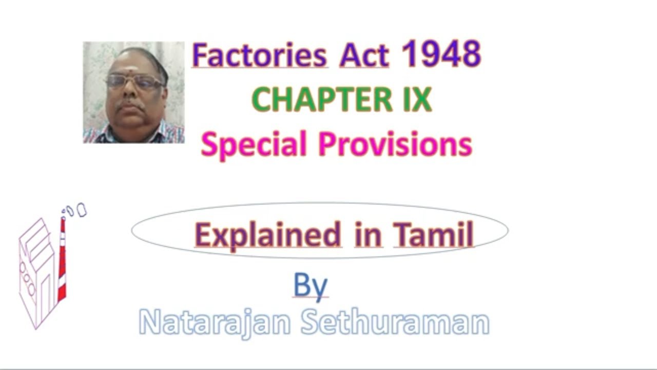 Factories Act 1948 in Tamil | Lecture 8 |Sec.85 to 91A