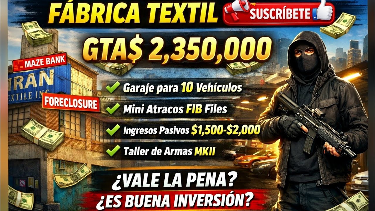 Gta 5 online - me gaste 2.3 millones en la fábrica textil veamos si vale la pena