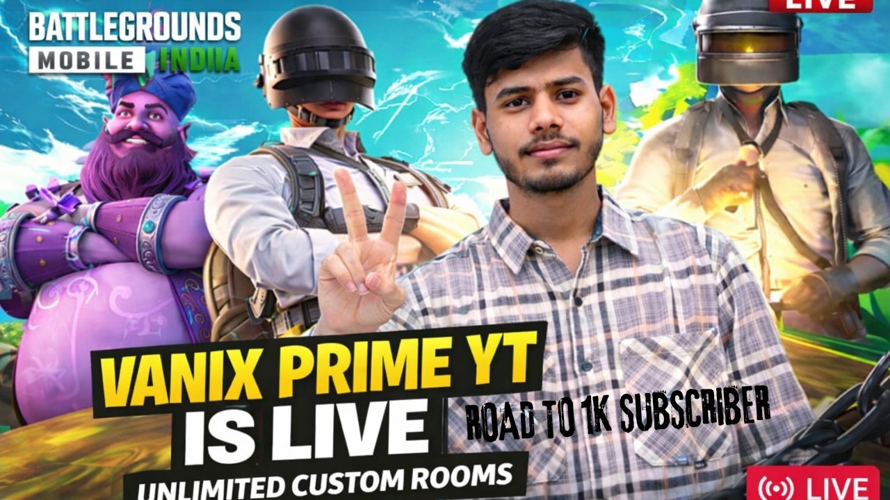 BGMI UNLIMITED BACK TO BACK CUSTOM ROOMS LIVE || ROAD TO 1K SUBSCRIBER || BGMI CUTOM ROOMS ||