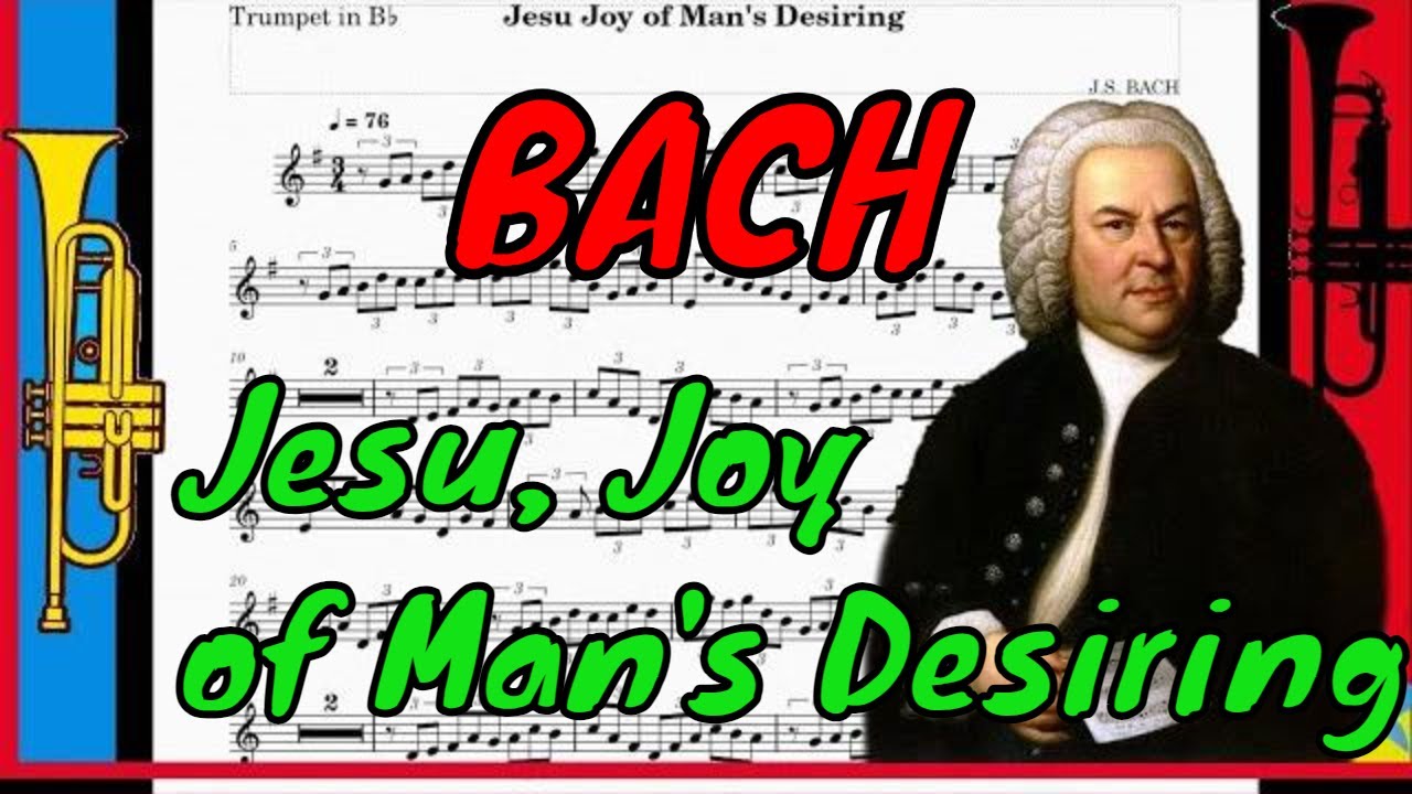 BACH - Jesu, Joy of Man's Desiring (Organ Accompaniment, Play along, Backing track) PDF SCORES