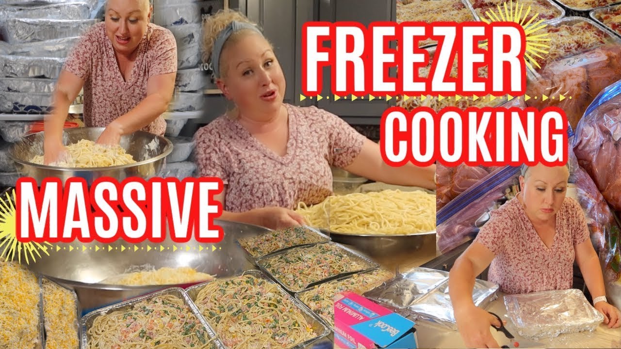 MASSIVE FREEZER COOKING 40 EASY FREEZER MEALS BEFORE SURGERY! MEALS FOR LARGE FAMILIES & BUSY FOLKS!