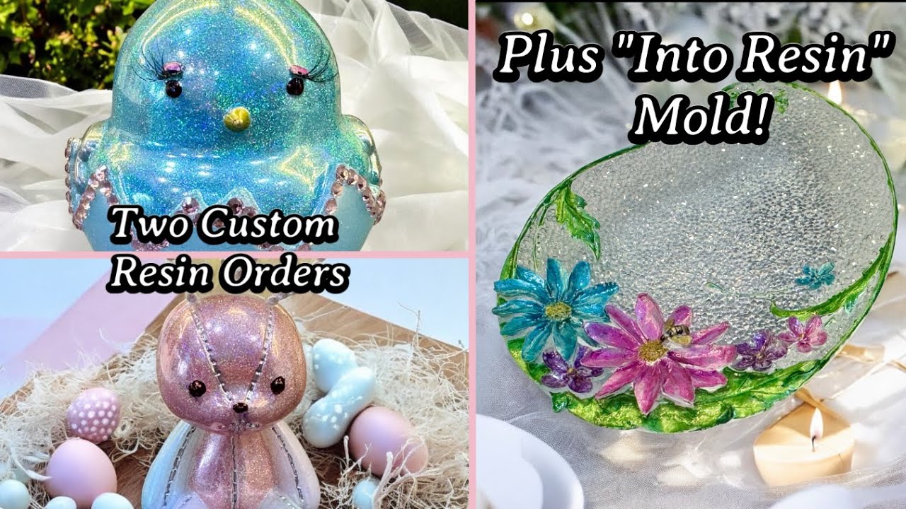 #804 Two Custom Resin Orders + A NEW Into Resin Mold To Try! Sparkling Daisy Soap Tray!