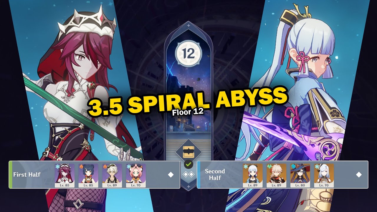 Rosaria Melt & C2 Ayaka Freeze 3.5 Spiral Abyss Full Star Gameplay | Genshin Impact