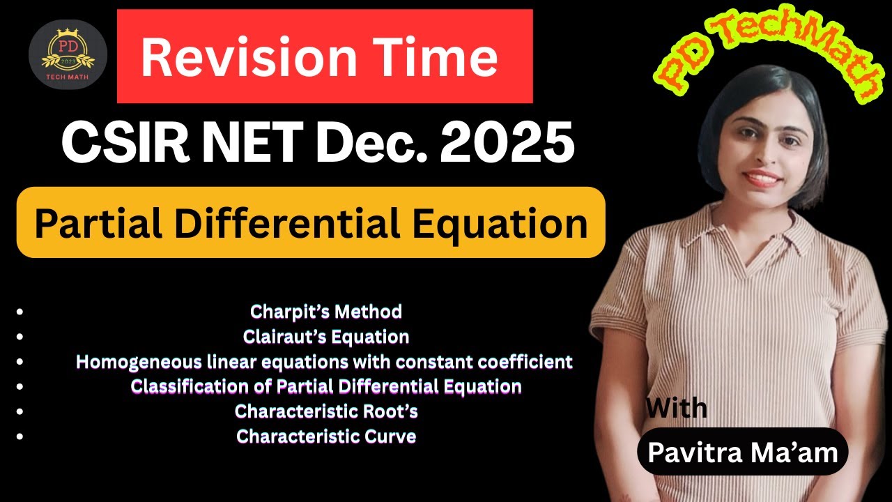 PDE Revision | Partial Differential Equations | Complete & Quick Review | PD TechMath