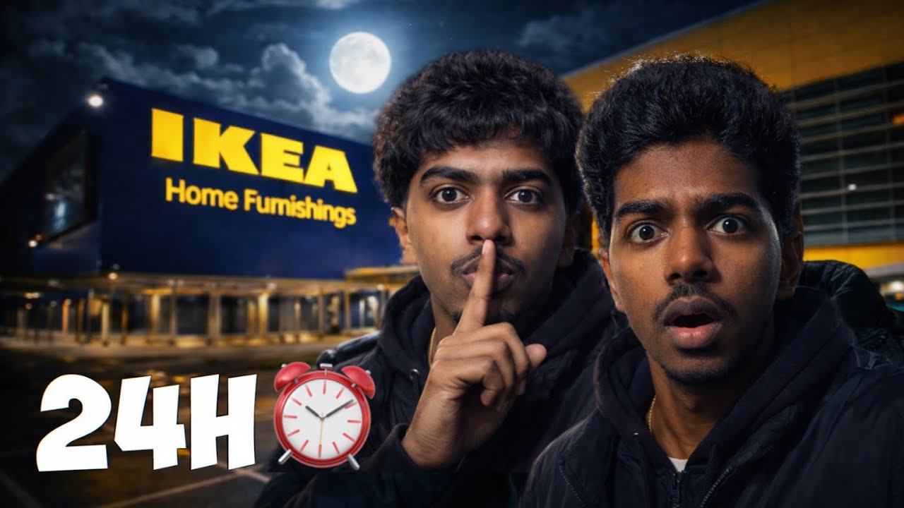 24 Hour Overnight Challenge In IKEA!! **CRAZY ENDING**