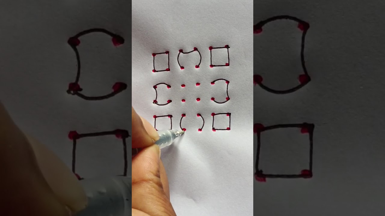 6&times;6 dots easy kolam | small dots muggulu | #dialyrangoli #muggulu #rangolidesigns #dialyrangoli
