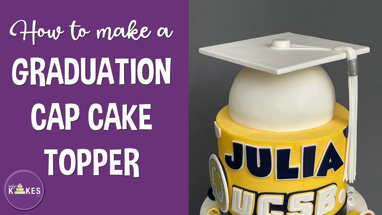 Graduation Cap Cake Topper Tutorial