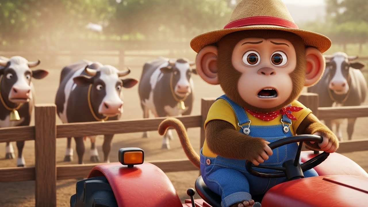 Monkey NaNa Races His Tractor to Stop a Dangerous Virus and Save the Cow Herd! 😱🚜🐄