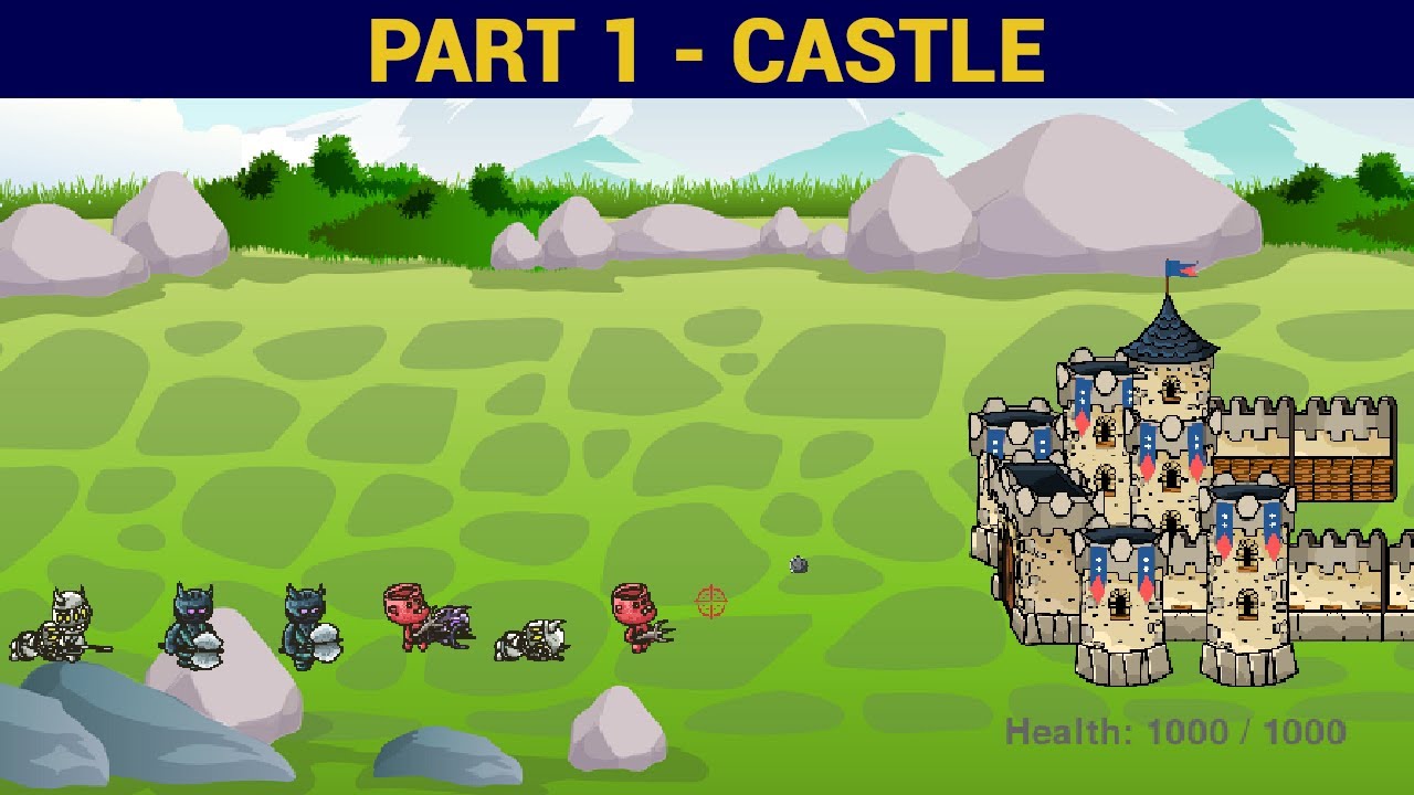 PyGame Castle Defender Game Beginner Tutorial in Python - PART 1 | Creating a Castle