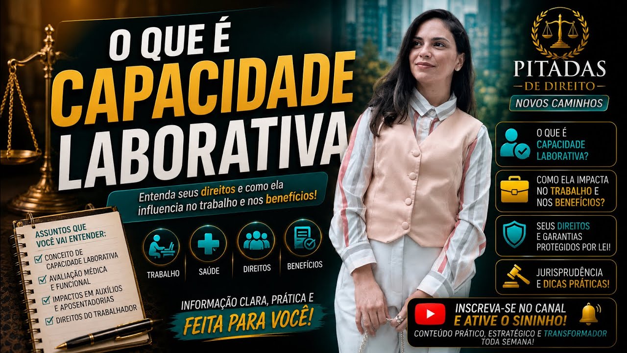 O que é capacidade laborativa? #acidentedetrabalho com Gicelli Paixão | pitadas de direito