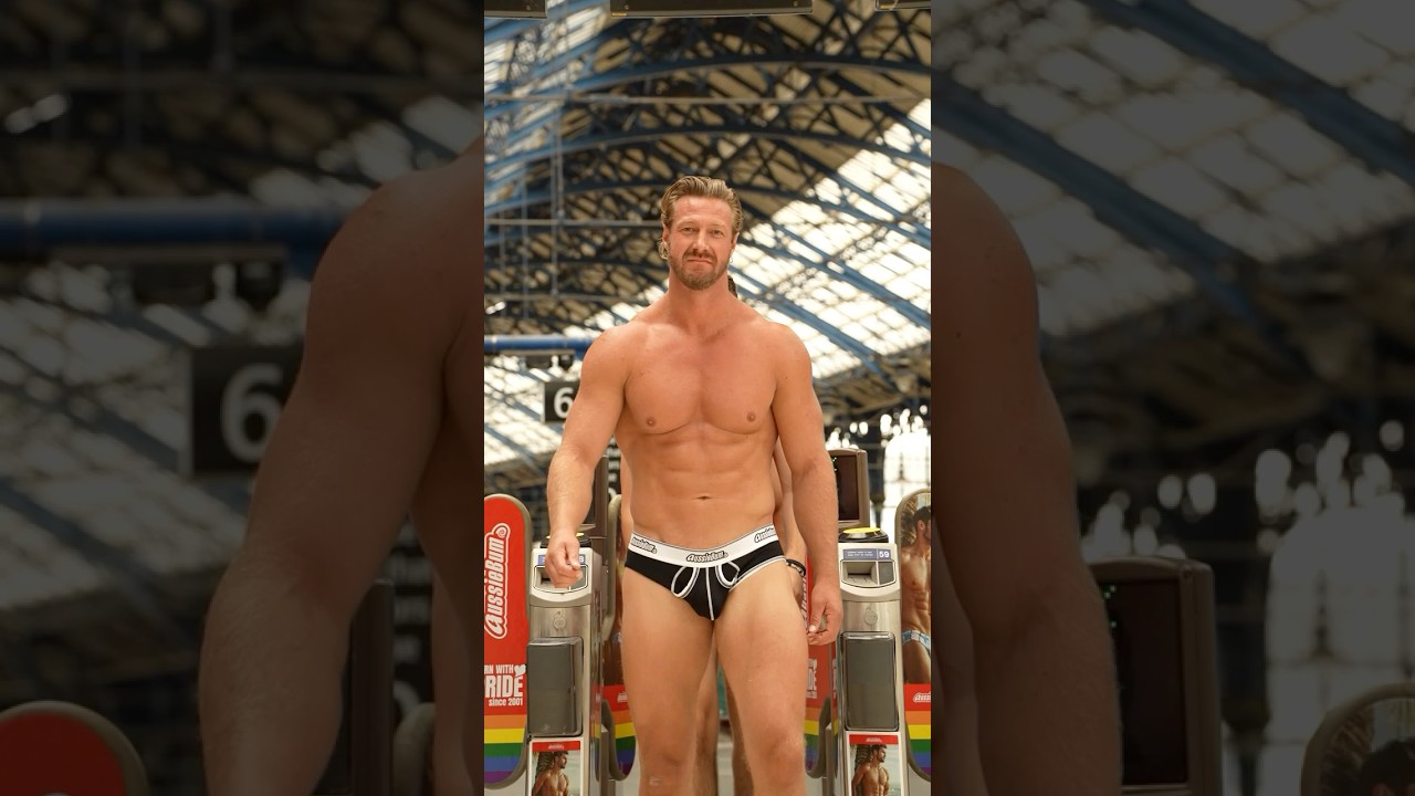 #aussieBumTribe @ Brighton Station #aussiebum #brightonpride2025