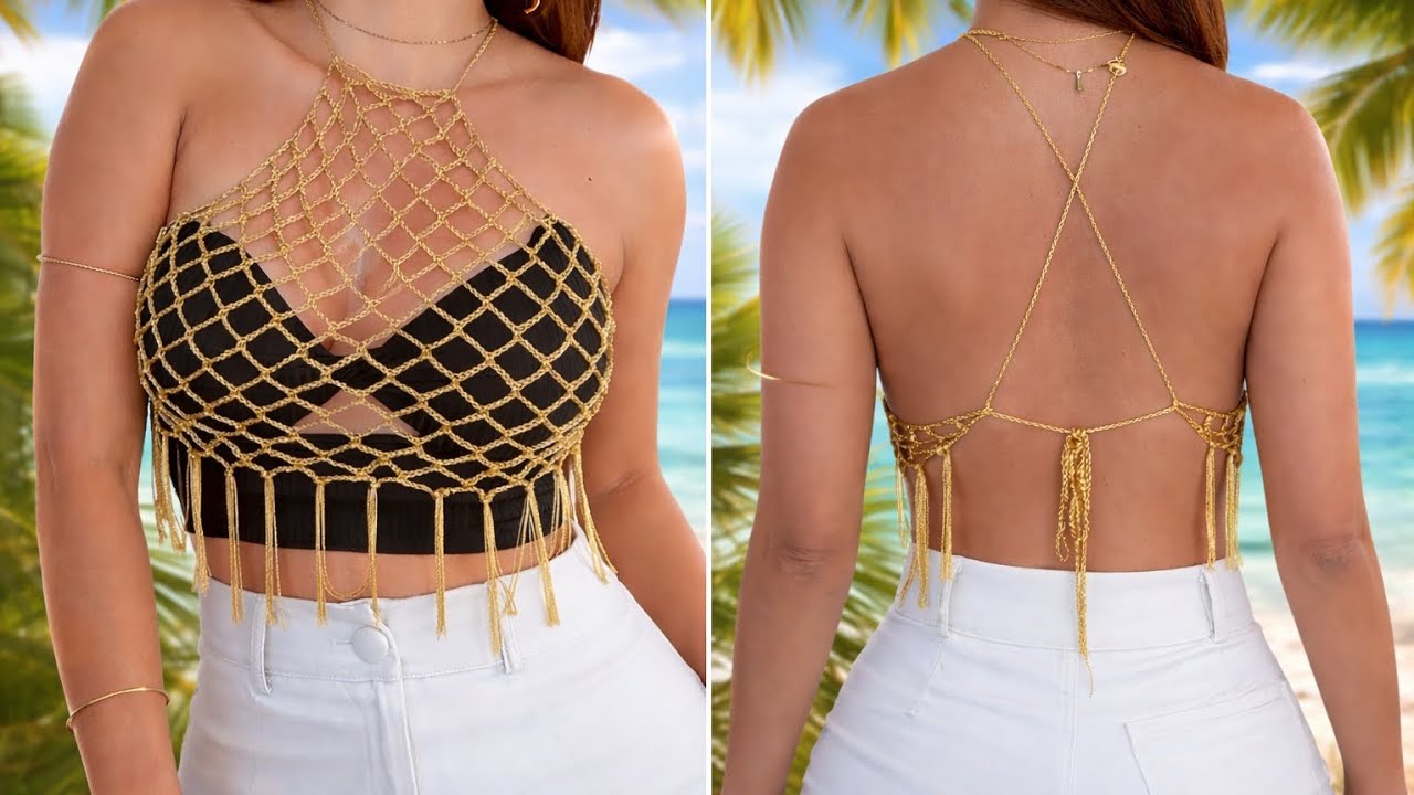 TOP CROPPED DE CROCH&Ecirc; F&Aacute;CIL PARA INICIANTES | TEND&Ecirc;NCIA 2026 CARNAVAL 