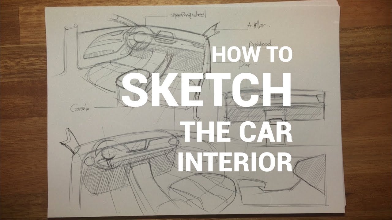 How to sketch the car interior