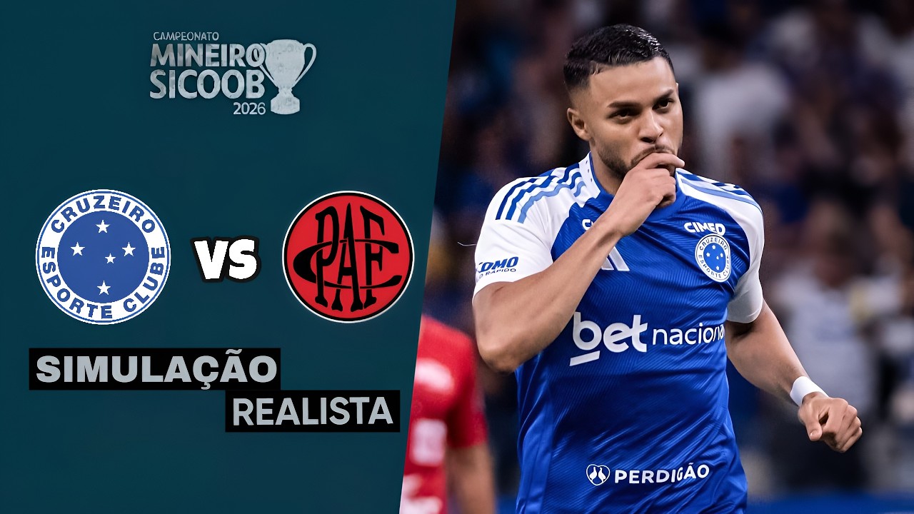 CRUZEIRO x POUSO ALEGRE | CAMPEONATO MINEIRO | AO VIVO E COM IMAGENS | SIMULAÇÃO EM 4K60FPS