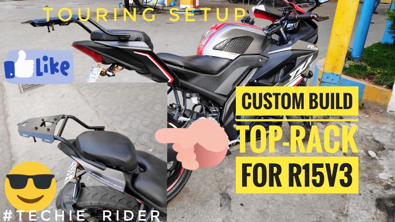 R15v3 ka TOURING SETUP🤩 | Build ur Own Top Rack🔥 | Plug and Play | Use When needed