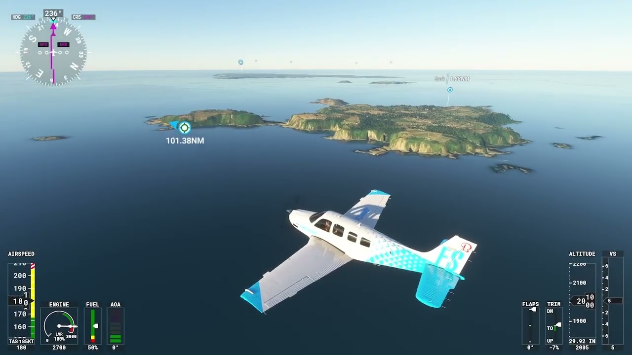 The European Vacation: Saint Croix Hague to Brest France Microsoft Flight Simulator