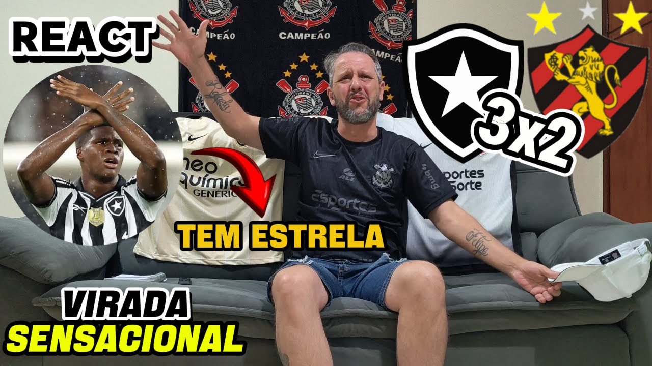 REACT Botafogo 3x2 Sport Recife - IT WASN'T EASY, BUT FOG&Atilde;O WON! HEROIC COMEBACK!