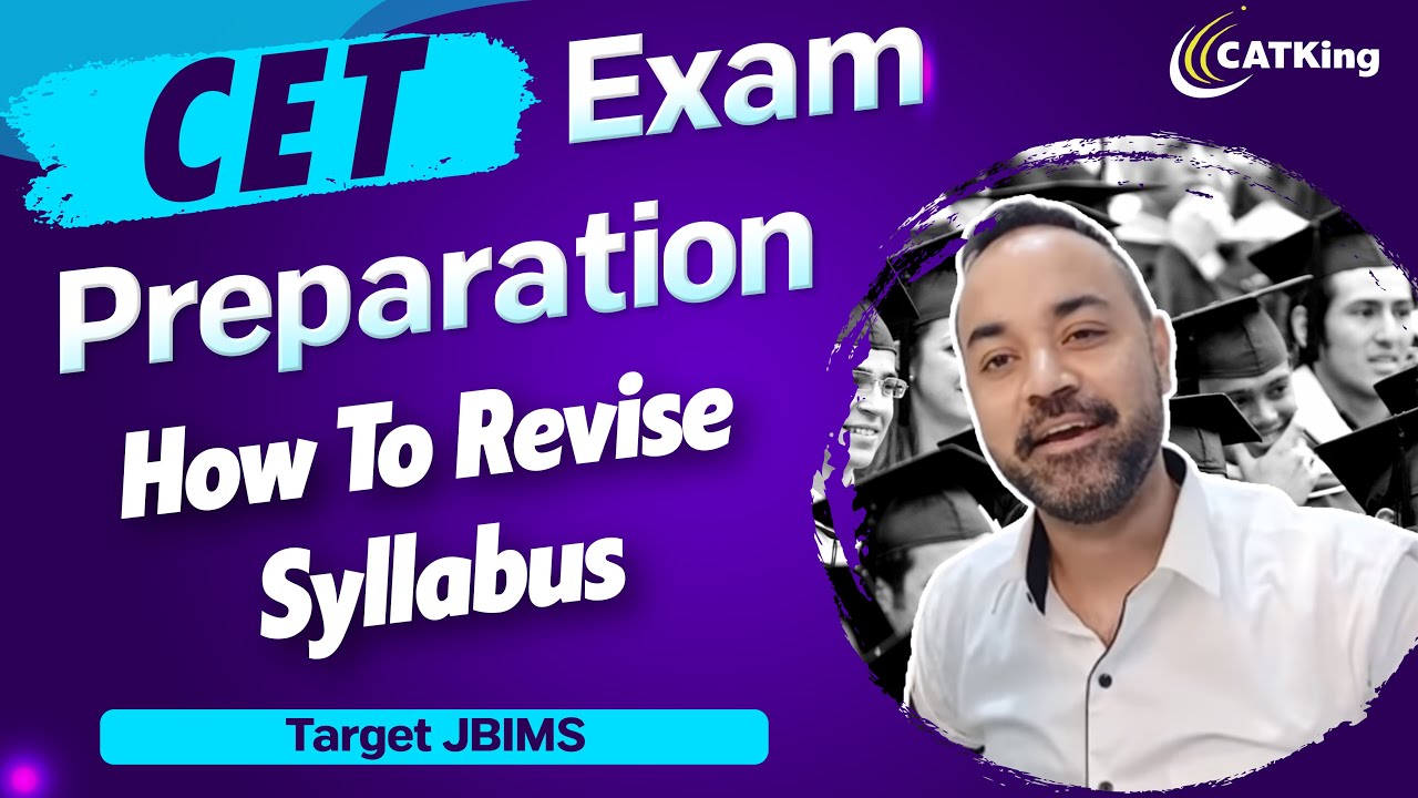 CET Exam Preparation | How To Revise Syllabus | Target JBIMS