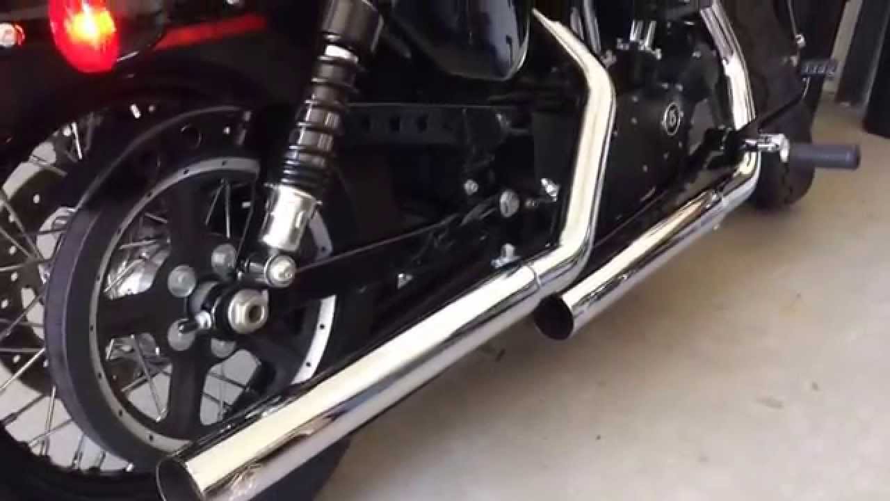 Harley 48 Vance and Hines Slip on Straight Shots Sound!!!!!